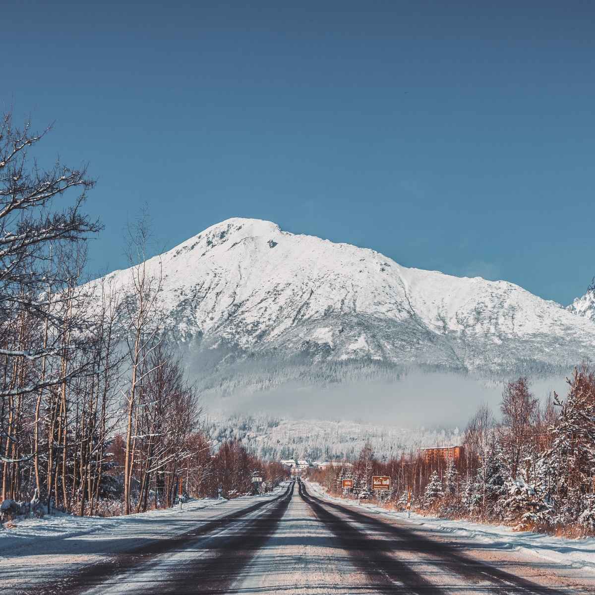 Straße im Winter zakopane