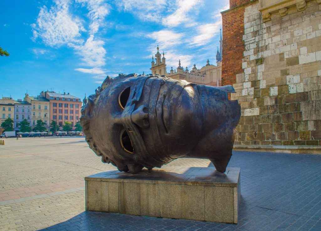 krakow old town mitorai monument